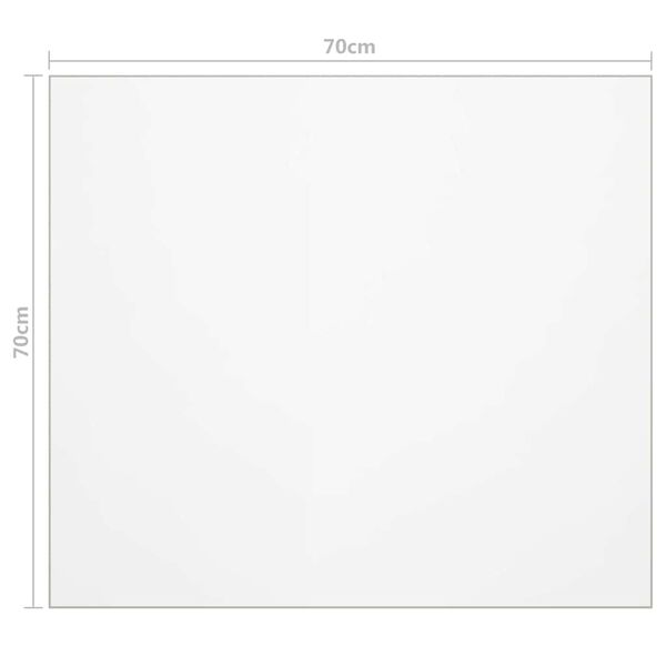 vidaXL Προστατευτικό Τραπεζιού Ματ 70x70 εκ. / 2 χιλ. από PVC