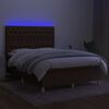 vidaXL &Kappa;&rho;&epsilon;&beta;ά&tau;&iota; Boxspring &mu;&epsilon; &Sigma;&tau;&rho;ώ&mu;&alpha; & LED &Sigma;&kappa;.&Kappa;&alpha;&phi;έ 140x190&epsilon;&kappa;. &Upsilon;&phi;&alpha;&sigma;&mu;ά&tau;&iota;&nu;&omicron;