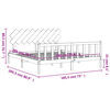 vidaXL Πλαίσιο Κρεβατιού με Κεφαλάρι Μαύρο Μασίφ Ξύλο Super King Size