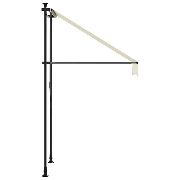 vidaXL Τέντα Συρόμενη Κρεμ 150 x 150 εκ. από Ύφασμα και Ατσάλι