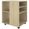 vidaXL Ντουλάπι Τροχήλατο Sonoma Δρυς 60x53x72 εκ. Επεξ. Ξύλο