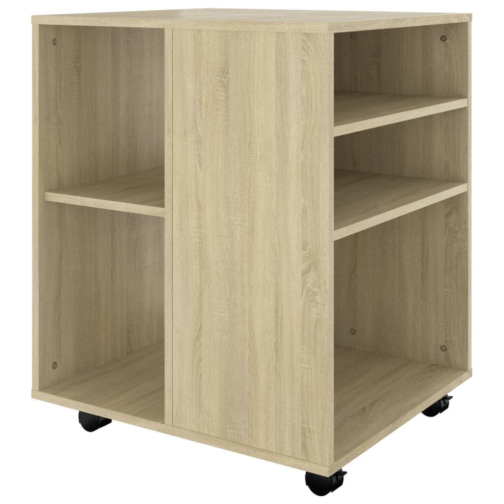 vidaXL Ντουλάπι Τροχήλατο Sonoma Δρυς 60x53x72 εκ. Επεξ. Ξύλο