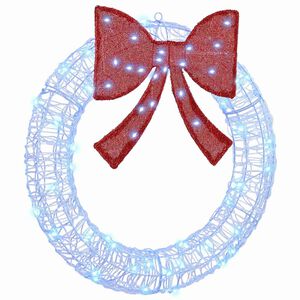 vidaXL Στεφάνι με 60 LED Μπλε 75 cm Ακρυλικό