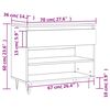 vidaXL Παπουτσοθήκη Γκρι Sonoma 70x36x60 εκ. από Επεξεργασμένο Ξύλο