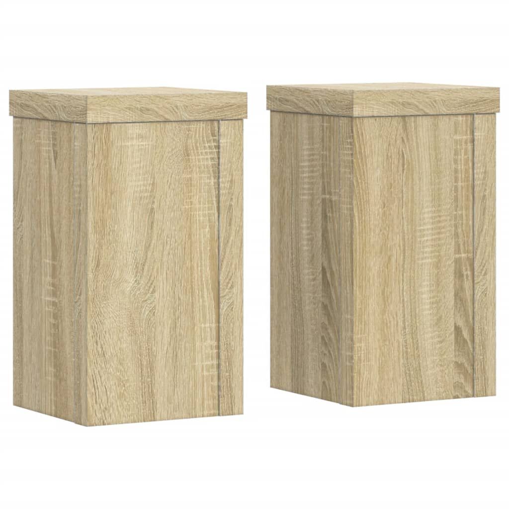 vidaXL Βάσεις Φυτών 2 Τεμ. Sonoma Δρυς 10x10x18 εκ. Επεξεργασμένο Ξύλο