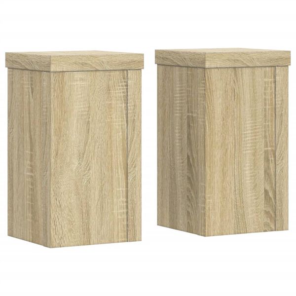vidaXL Βάσεις Φυτών 2 Τεμ. Sonoma Δρυς 10x10x18 εκ. Επεξεργασμένο Ξύλο