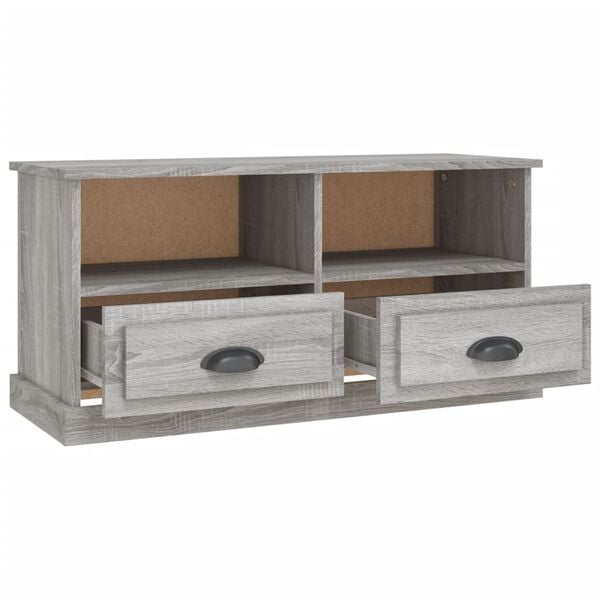 vidaXL Έπιπλο Τηλεόρασης Γκρι Sonoma93x35,5x45 εκ. από Επεξεργ. Ξύλο