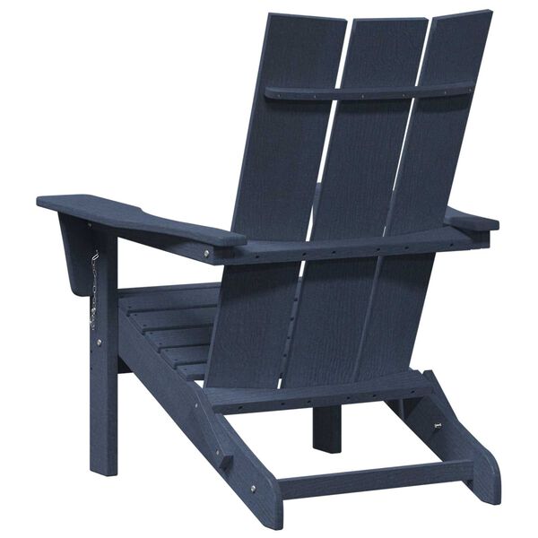 vidaXL Πτυσσόμενες Καρέκλες Adirondack 2 τμχ Ναυτικό μπλε 74.5x80.5x90 cm HDPE