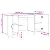vidaXL Γραφείο Sonoma Δρυς 140 x 50 x 75 εκ. από Επεξεργασμένο Ξύλο