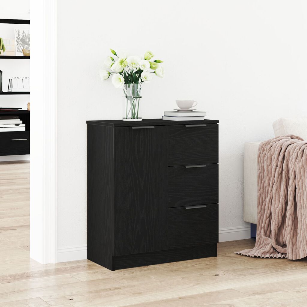 vidaXL Μαύρος Διπλωμένος Μπουφές 60x30x70 εκ. Κατασκευασμένος από Επεξεργασμένο Ξύλο