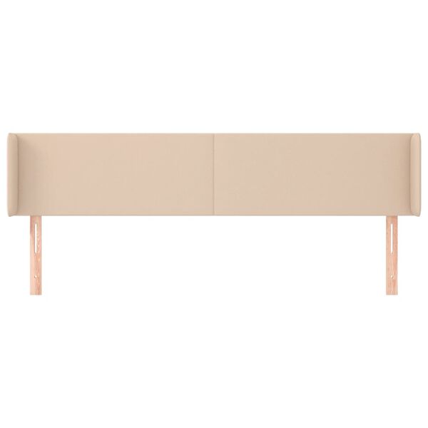 vidaXL Κεφαλάρι με Πτερύγια Καπουτσίνο 163x16x78/88εκ. Συνθετικό Δέρμα