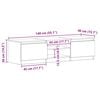 vidaXL Έπιπλο Τηλεόρασης Λευκό 140 x 40 x 35,5 εκ. από Επεξ. Ξύλο