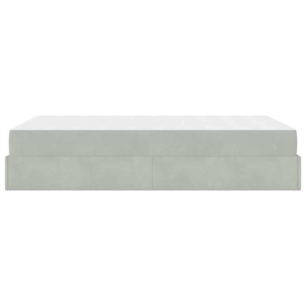 vidaXL Σκελετός Κρεβατιού Ανοιχτό γκρι 120 x 190 cm Βελούδο