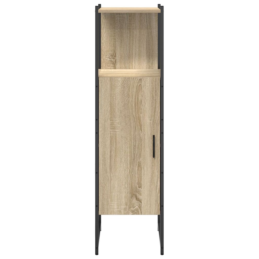 vidaXL Ντουλάπι Μπάνιου Μπεζ 33 x 33 x 120.5 εκ. Επεξεργασμένο ξύλο