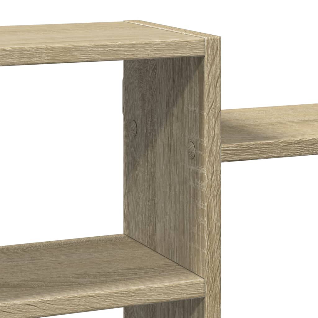 vidaXL Ραφιέρα Τοίχου Sonoma Δρυς 129x18x42 εκ. από Επεξεργ. Ξύλο