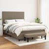 vidaXL &Kappa;&rho;&epsilon;&beta;ά&tau;&iota; Boxspring &mu;&epsilon; &Sigma;&tau;&rho;ώ&mu;&alpha; Taupe 140x200 &epsilon;&kappa;. &Upsilon;&phi;&alpha;&sigma;&mu;ά&tau;&iota;&nu;&omicron;