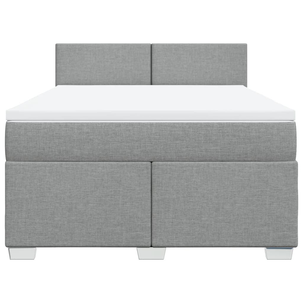 vidaXL Κρεβάτι Boxspring με Στρώμα Αν. Πράσινο 160x200εκ Υφασμάτινο