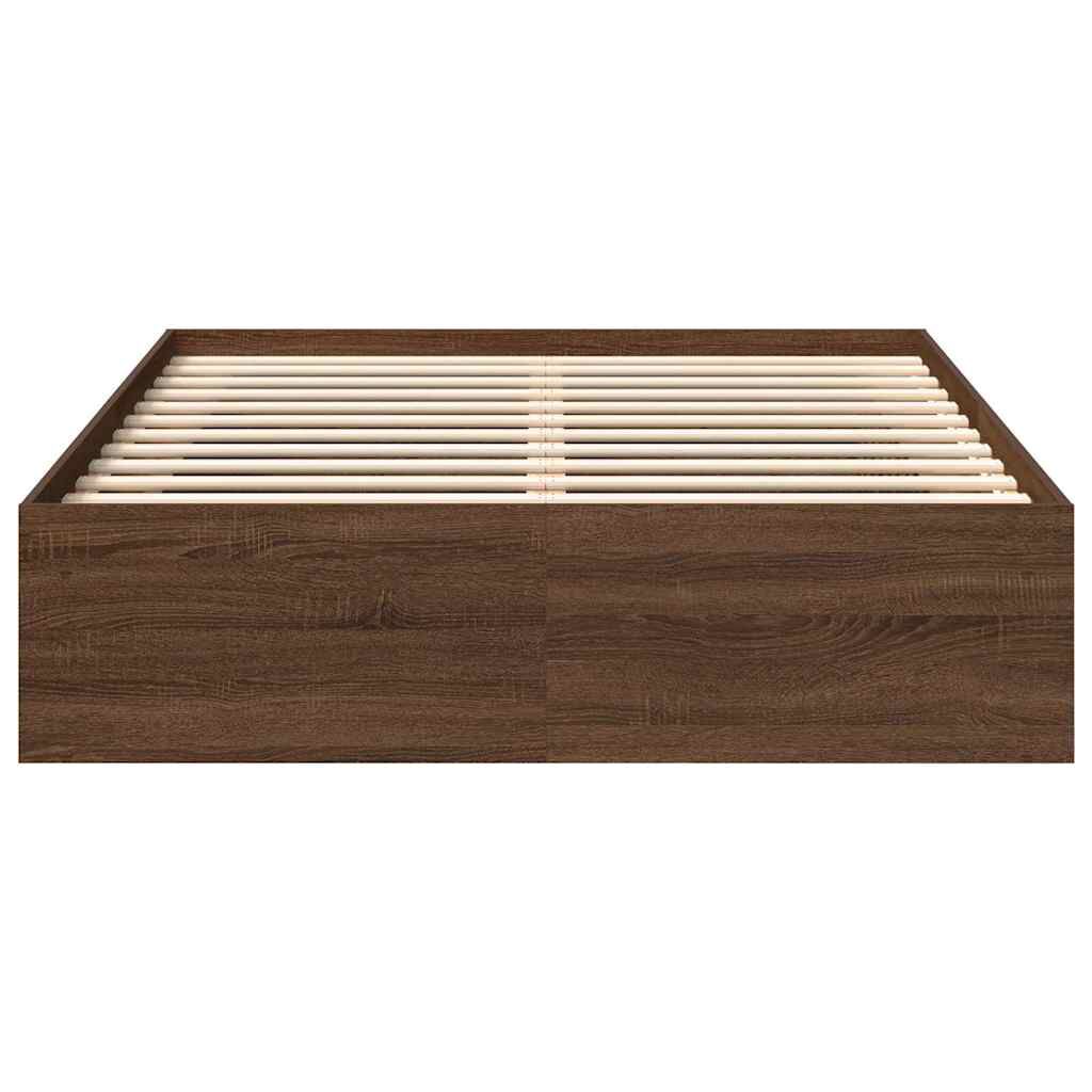 vidaXL Πλαίσιο Κρεβατιού Καφέ Δρυς 120x200 εκ.