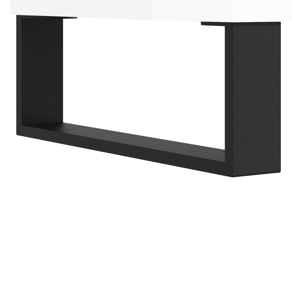 vidaXL Κομοδίνα 2 τεμ. Γυαλ. Λευκό 40 x 35 x 50 εκ. Επεξεργασμένο Ξύλο