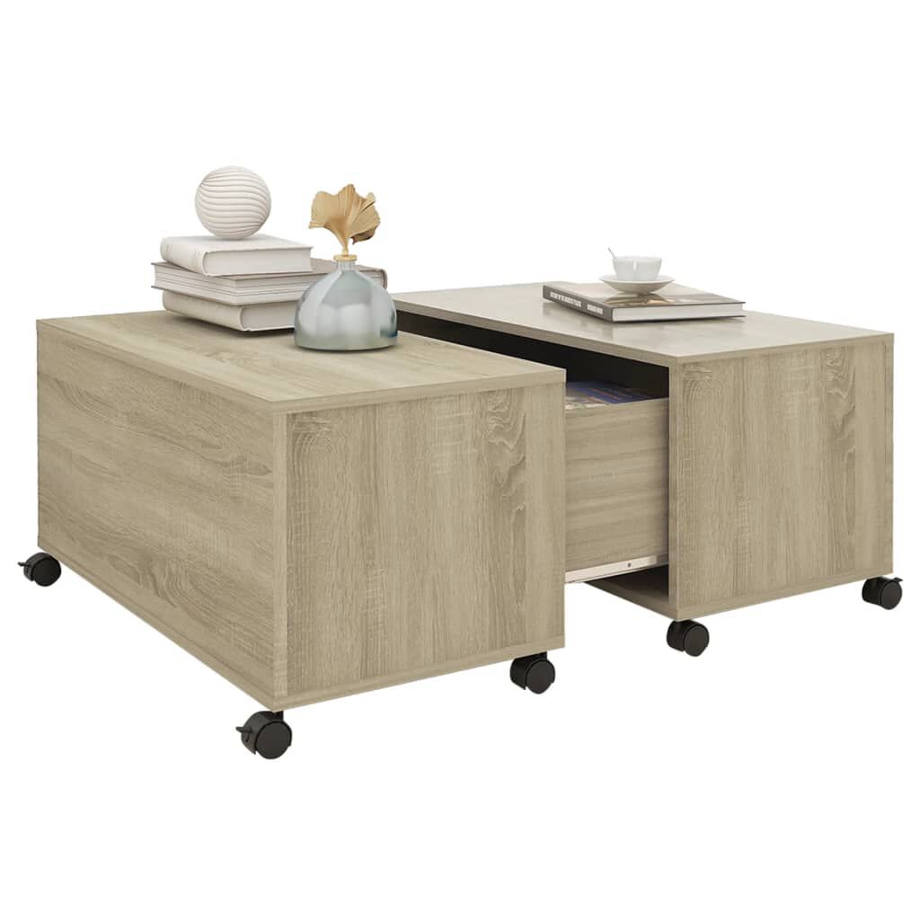 vidaXL Τραπεζάκι Σαλονιού Sonoma Δρυς 75 x 75 x 38 εκ. από Μοριοσανίδα