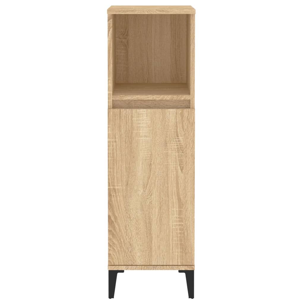 vidaXL Ντουλάπι Μπάνιου Sonoma Δρυς 30x30x100 εκ. Επεξεργασμένο Ξύλο