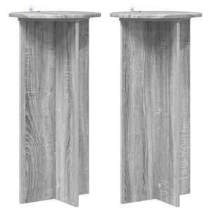vidaXL &Beta;ά&sigma;&eta; &phi;&upsilon;&tau;ώ&nu; 2 pcs &Gamma;&kappa;&rho;&iota; Sonoma 40 x 40 x 80 cm &Epsilon;&pi;&epsilon;&xi;&epsilon;&rho;&gamma;&alpha;&sigma;&mu;έ&nu;&omicron; &Xi;ύ&lambda;&omicron;