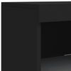 vidaXL Μπουφές με Φώτα LED Μαύρος 181,5 x 37 x 100 εκ.