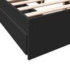 vidaXL Πλαίσιο Κρεβατιού με Συρτάρια Μαύρο 140x190 εκ Επεξεργ. Ξύλο