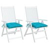 vidaXL Μαξιλάρια Καρέκλας 2 τεμ. Τιρκουάζ 50x50x7 εκ. Oxford Ύφασμα