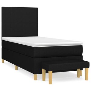 vidaXL &Kappa;&rho;&epsilon;&beta;ά&tau;&iota; Boxspring &mu;&epsilon; &Sigma;&tau;&rho;ώ&mu;&alpha; &Mu;&alpha;ύ&rho;&omicron; 100 x 200 &epsilon;&kappa;. &Upsilon;&phi;&alpha;&sigma;&mu;ά&tau;&iota;&nu;&omicron;