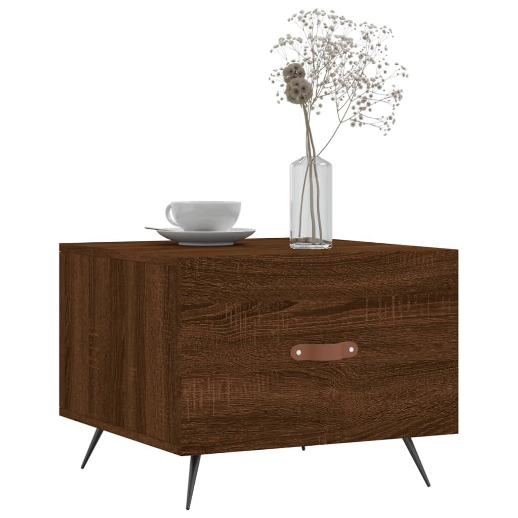 vidaXL Τραπεζάκια Σαλονιού 2 τεμ Brown Oak 50x50x40 εκ Επεξ. Ξύλο