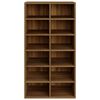 vidaXL Παπουτσοθήκη Καφέ Δρυς 54x34x100,5 εκ. από Επεξεργασμένο Ξύλο