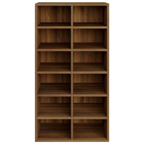 vidaXL Παπουτσοθήκη Καφέ Δρυς 54x34x100,5 εκ. από Επεξεργασμένο Ξύλο