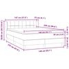 vidaXL Box Spring &kappa;&rho;&epsilon;&beta;ά&tau;&iota; &mu;&epsilon; &sigma;&tau;&rho;ώ&mu;&alpha; &sigma;&kappa;&omicron;ύ&rho;&omicron; &mu;&pi;&lambda;&epsilon; 140x220 cm &Beta;&epsilon;&lambda;&omicron;ύ&delta;&iota;&nu;&omicron;