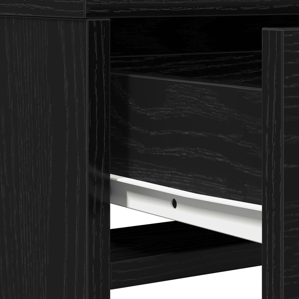 vidaXL Τουαλέτα με Συρτάρια Μαύρη Δρυς 50x41x140 εκ