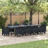 vidaXL Τραπέζι Κήπου Ανθρακί 350 x 100 x 73 εκ. συνθετικό ρατάν