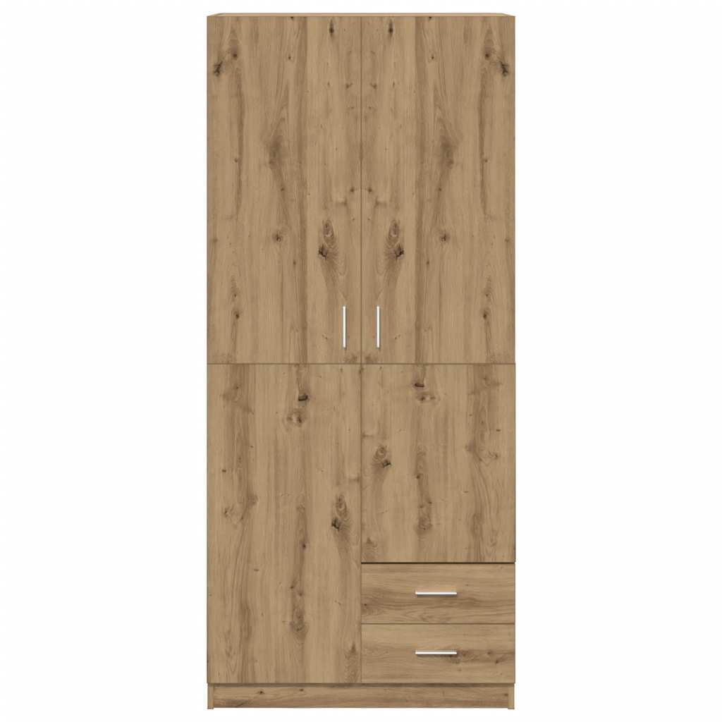 vidaXL Ντουλάπα Τεχνίτης Δρυς 80x52x180 εκ Επεξεργασμένο Ξύλο
