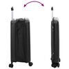 vidaXL Βαλίτσα με κλειδαριά Μαύρο 34 x 23 x 55.5 εκ. ΑΒΣ Πλαστικό