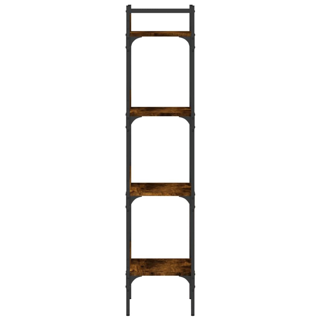 vidaXL Βιβλιοθήκη 4 Επιπέδων Καπν. Δρυς 35x30x138,5 εκ. Επεξεργ. Ξύλο