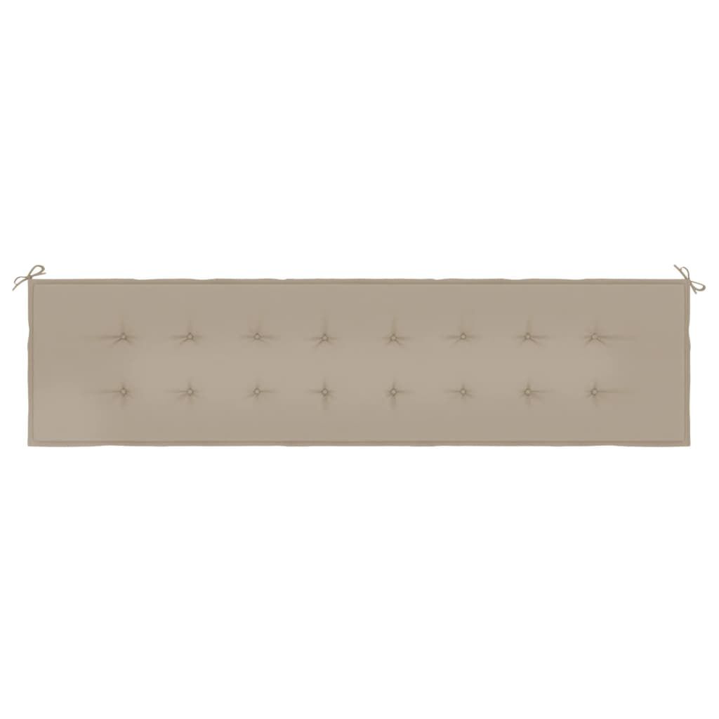 vidaXL Μαξιλάρι Πάγκου Κήπου Taupe 200x50x4 εκ. Ύφασμα Oxford