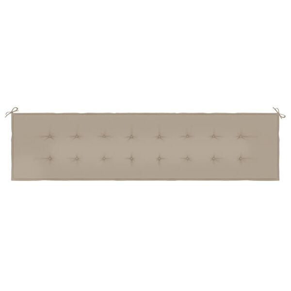 vidaXL Μαξιλάρι Πάγκου Κήπου Taupe 200x50x4 εκ. Ύφασμα Oxford