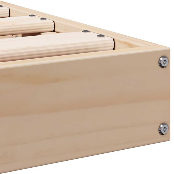vidaXL Κρεβάτι με Σκελετό 140x210 εκ. Μασίφ Ξύλο Πεύκου