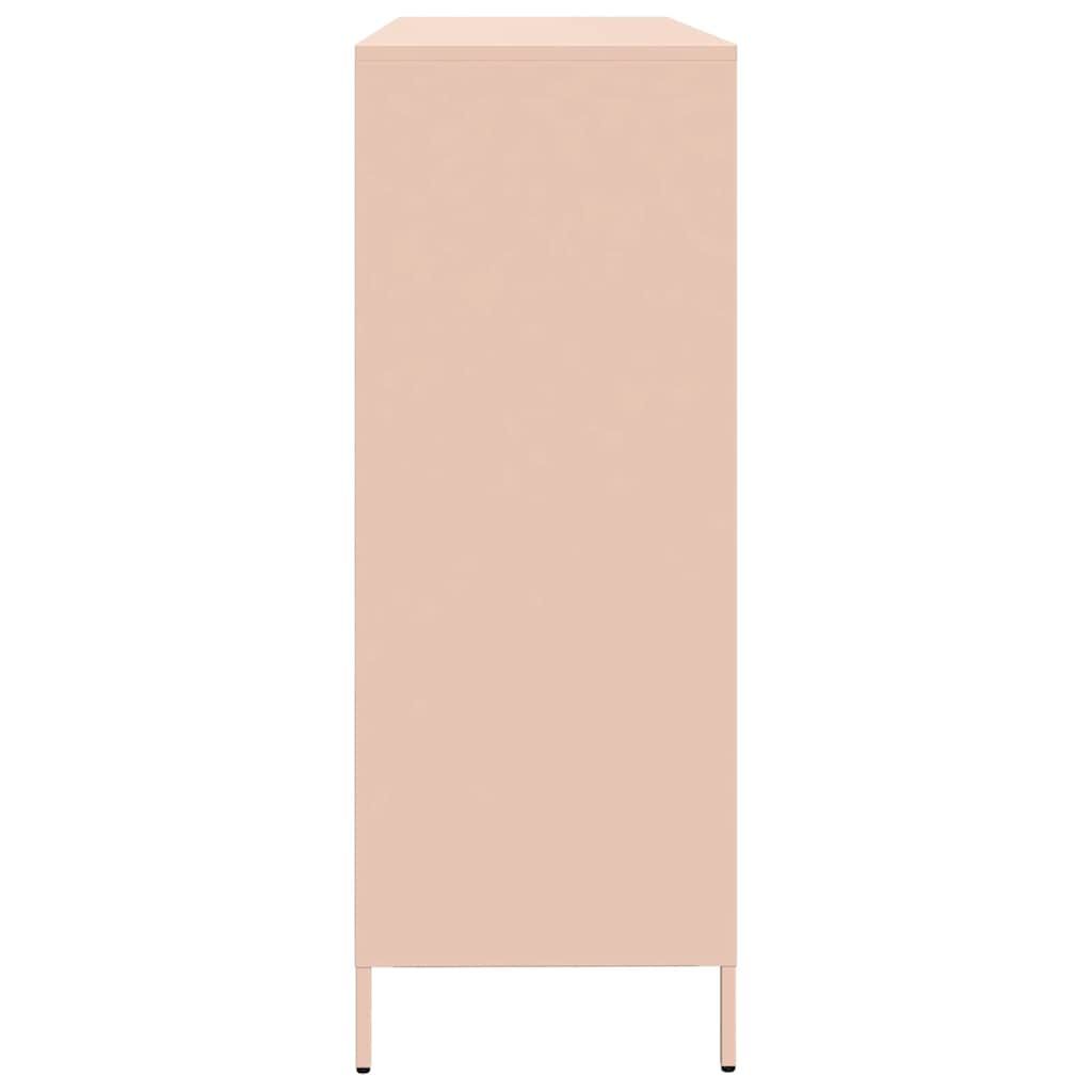 vidaXL Ντουλάπι Ροζ 135x39x103,5 εκ. από Χάλυβα Ψυχρής Έλασης