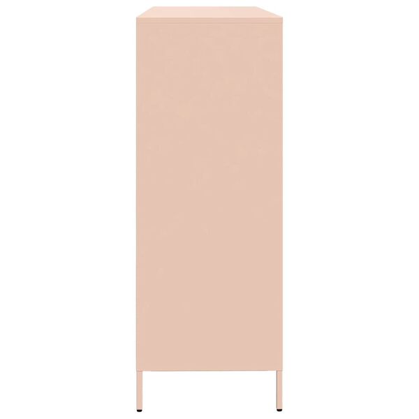 vidaXL Ντουλάπι Ροζ 135x39x103,5 εκ. από Χάλυβα Ψυχρής Έλασης