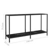 vidaXL Τραπέζι Κονσόλα Μαύρο 140 x 35 x 75,5 εκ. από Ψημένο Γυαλί