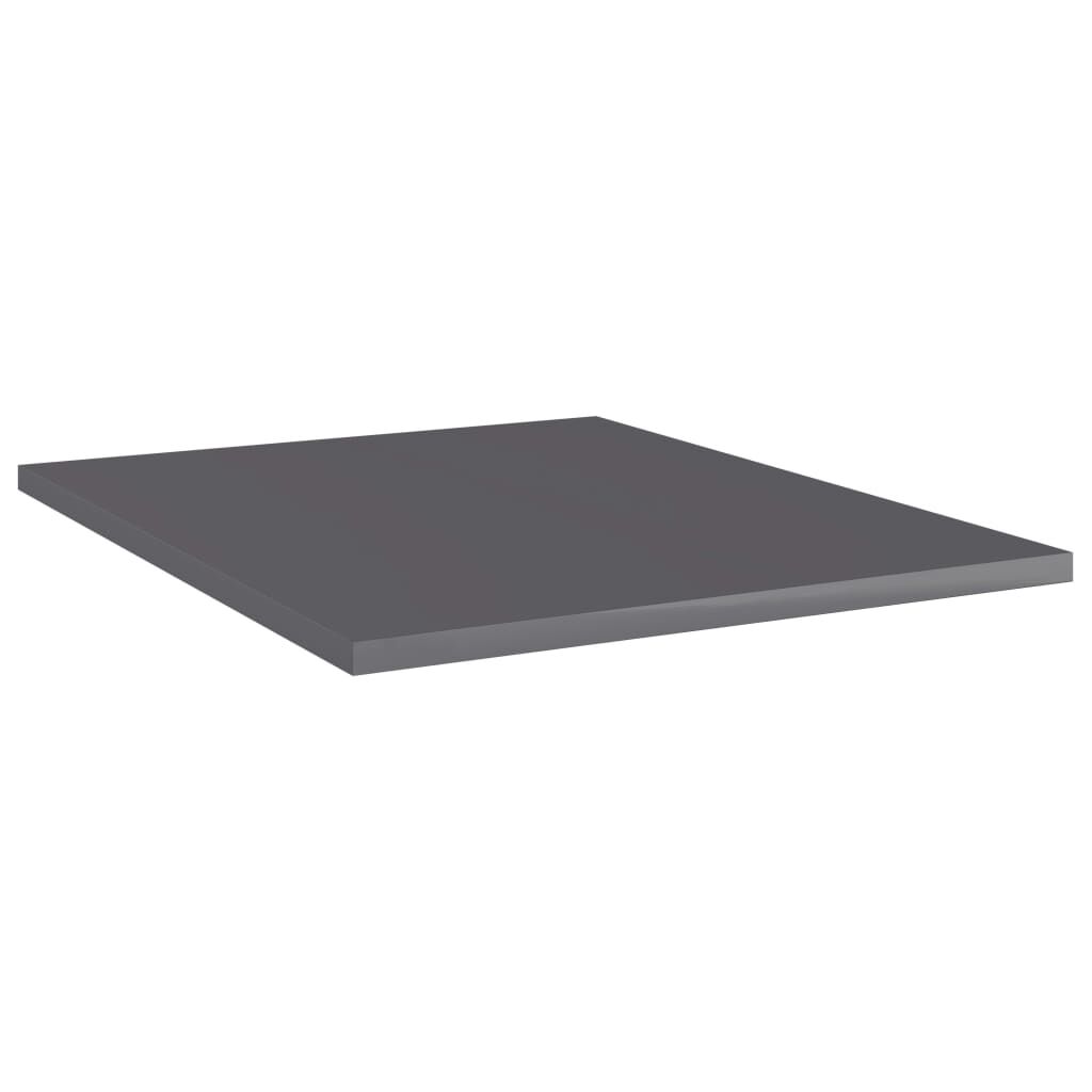 vidaXL Ράφια Βιβλιοθήκης 8 τεμ. Γυαλ. Γκρι 40x50x1,5 εκ. Επεξ.Ξύλο
