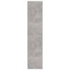 vidaXL Βιβλιοθήκη με 3 Ράφια Γκρι Σκυροδ. 60x24x109 εκ. Επεξεργ. Ξύλο