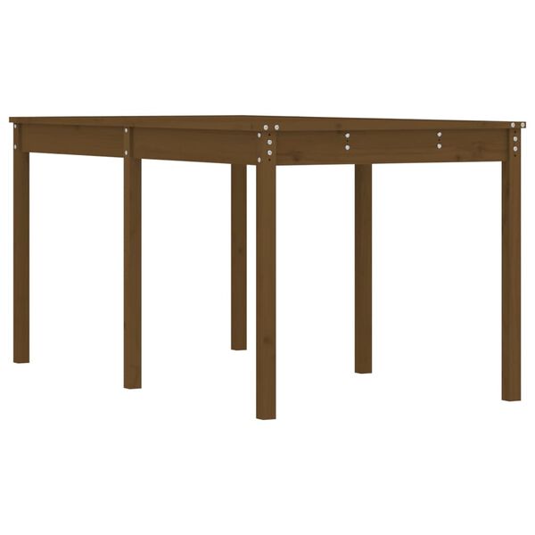 vidaXL Τραπέζι Κήπου Καφέ Μελί 159,5x82,5x76 εκ. από Μασίφ Ξύλο Πεύκου