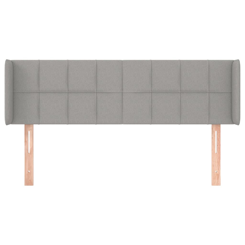 vidaXL Κεφαλάρι με Πτερύγια Ανοιχτό Γκρι 147x16x78/88 εκ. Υφασμάτινο