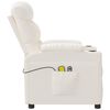 vidaXL Πολυθρόνα Μασάζ Ηλεκτρική Κρεμ από Συνθετικό Δέρμα